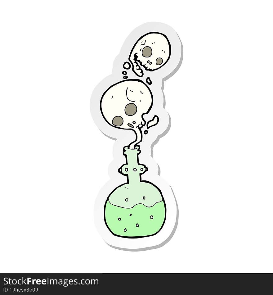 sticker of a cartoon potion