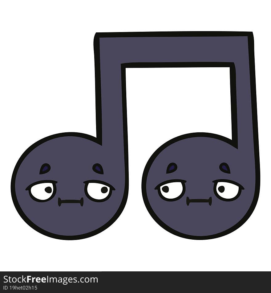 cute cartoon musical note