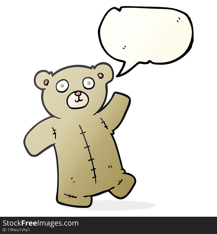 speech bubble cartoon teddy bear