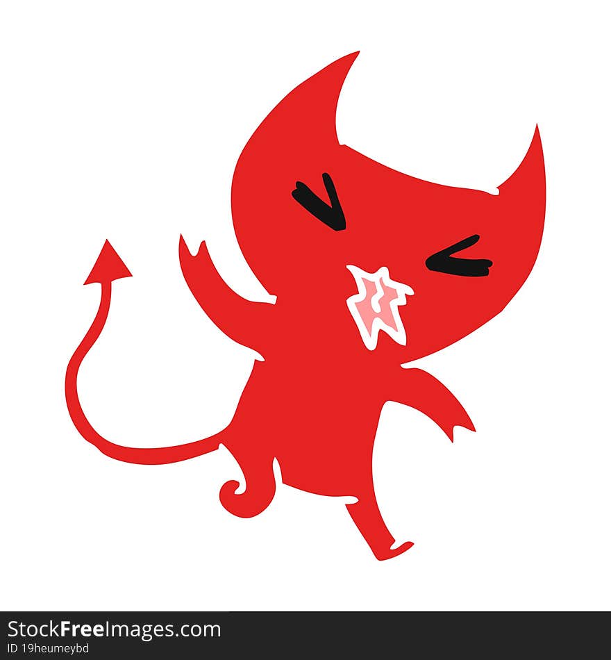 cartoon of a kawaii cute demon