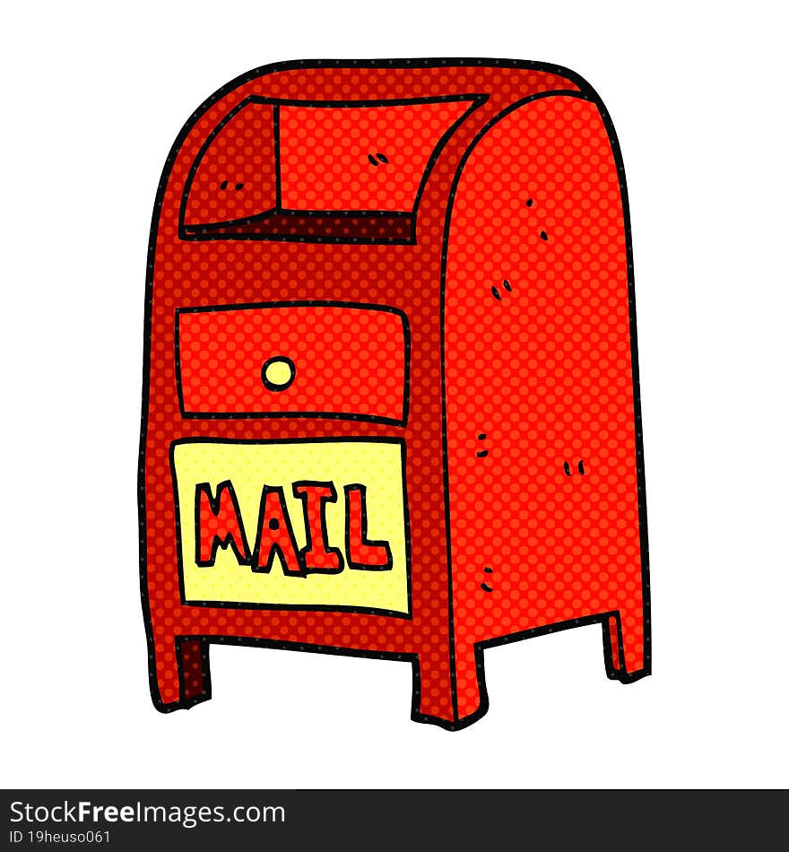 cartoon mail box