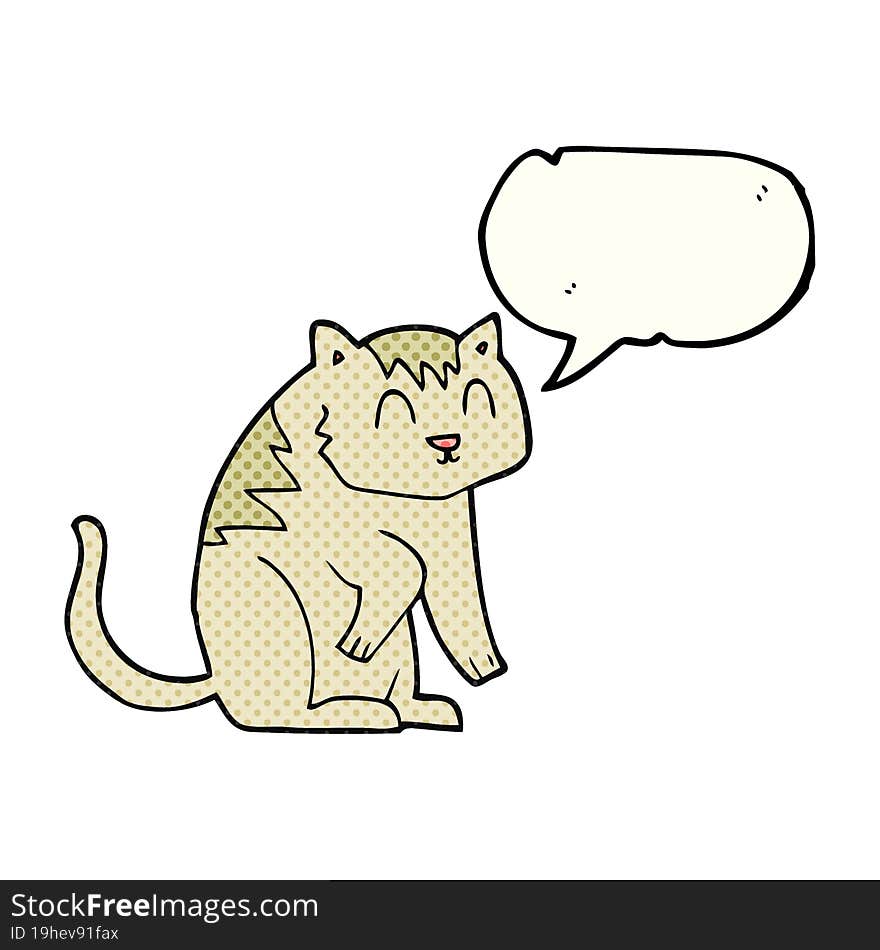 comic book speech bubble cartoon cat