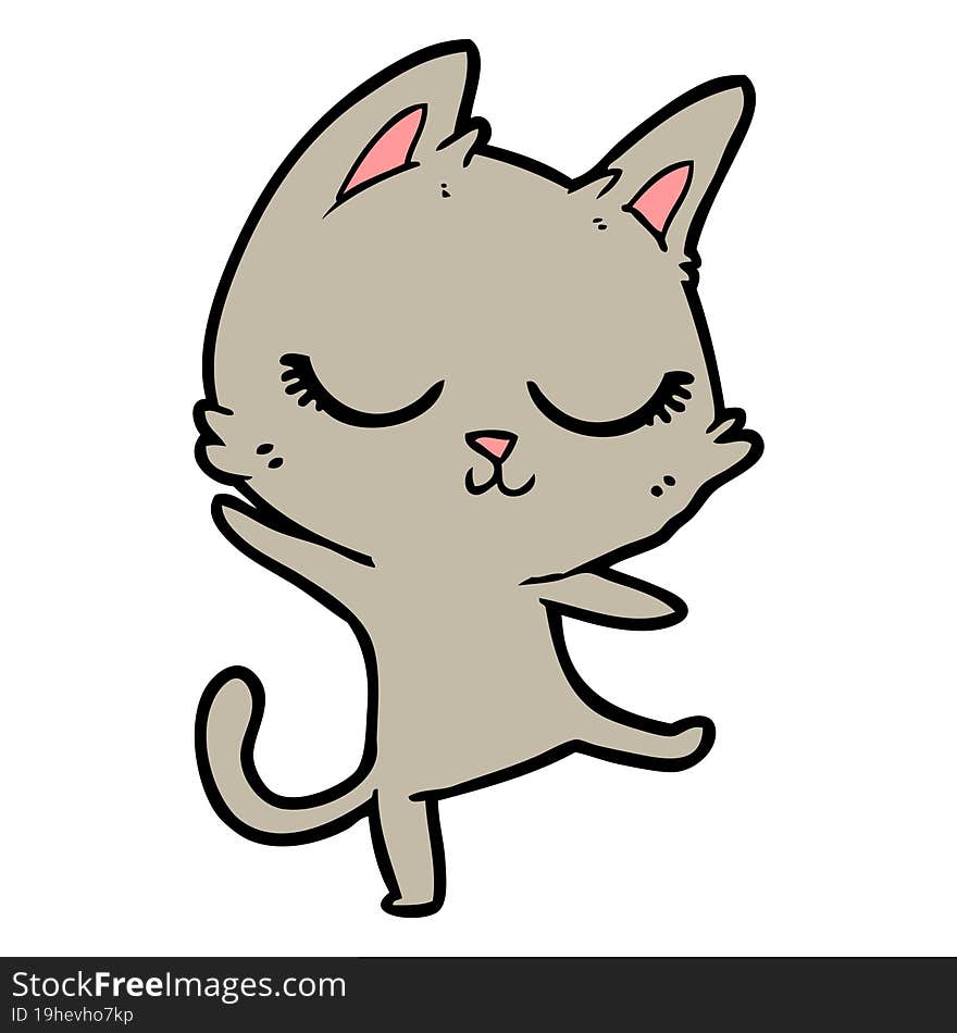 calm cartoon cat. calm cartoon cat