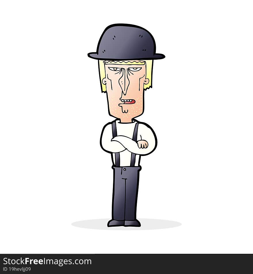 cartoon man wearing hat