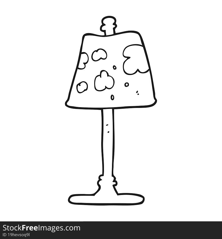 Black And White Cartoon Lamp