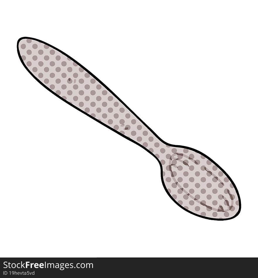 quirky comic book style cartoon spoon