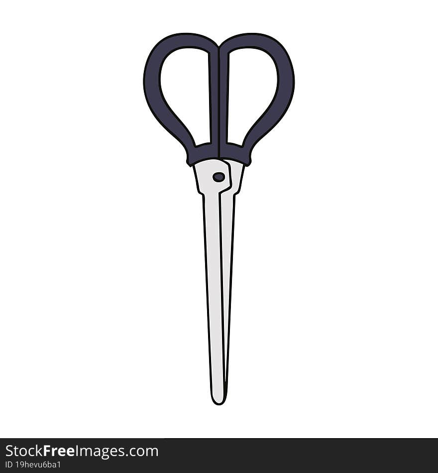 quirky hand drawn cartoon scissors