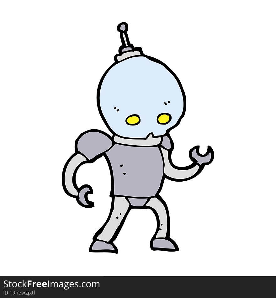 cartoon alien robot