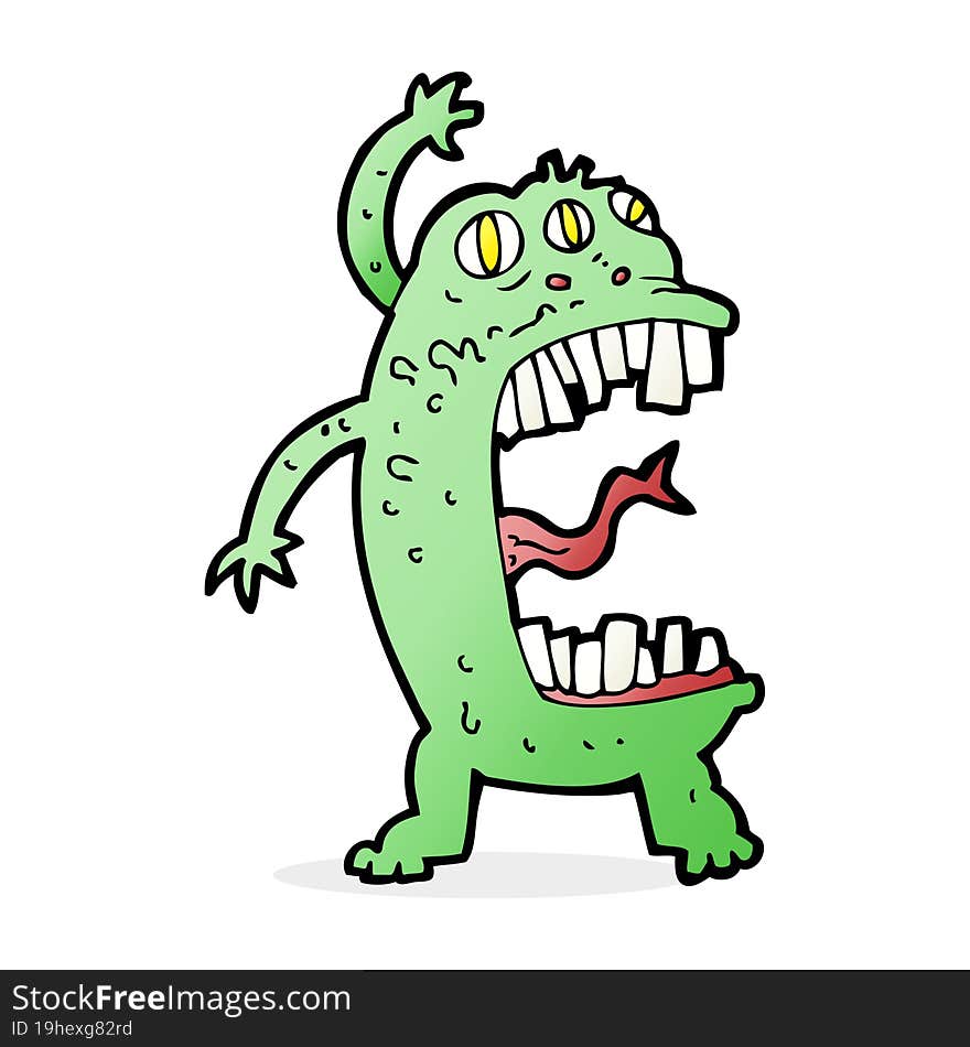 cartoon crazy monster