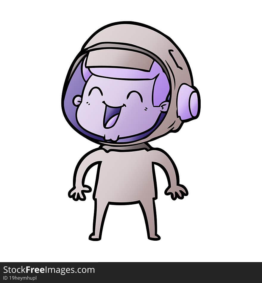 happy cartoon astronaut. happy cartoon astronaut