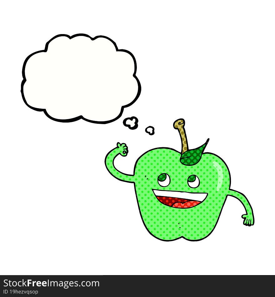 thought bubble cartoon apple