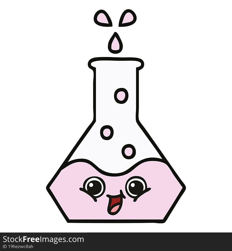 Cute Cartoon Science Beaker