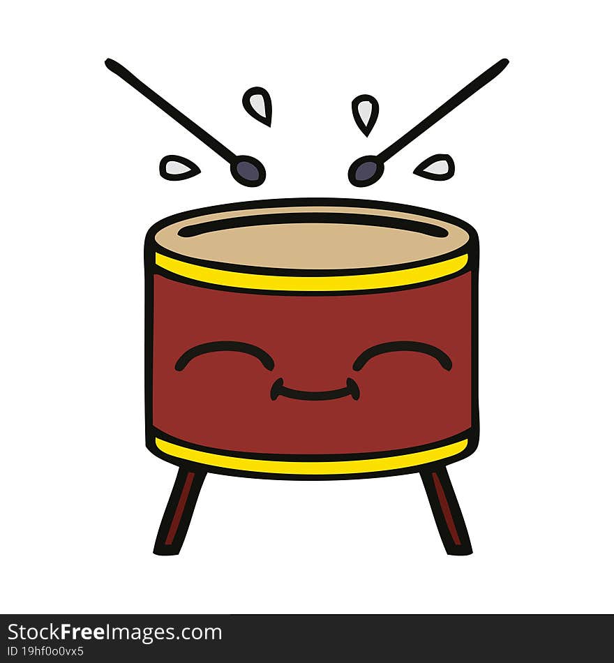 cute cartoon drum