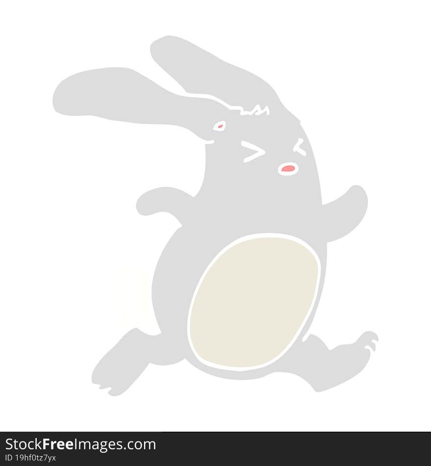 flat color style cartoon rabbit