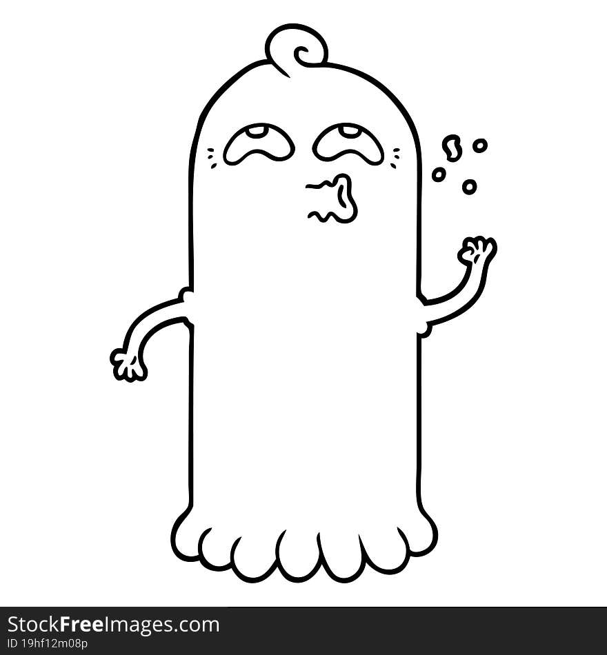 cartoon ghost. cartoon ghost