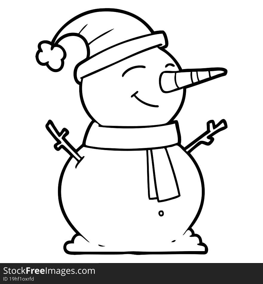 cartoon snowman. cartoon snowman