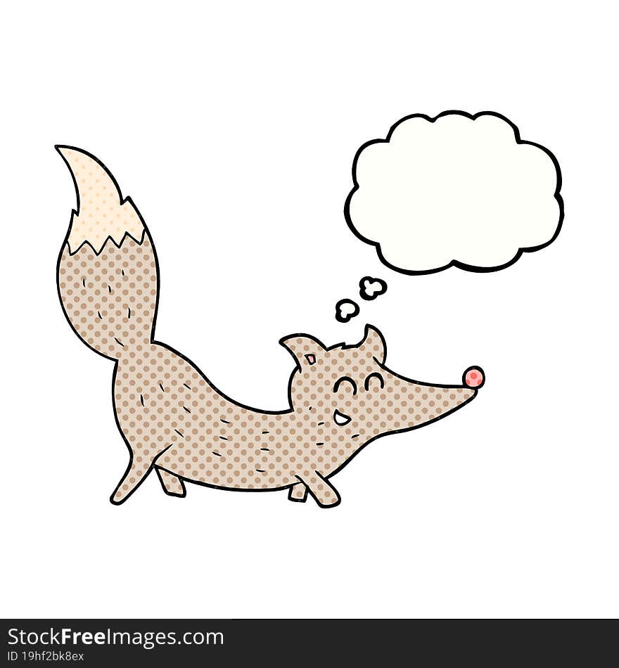 thought bubble cartoon little wolf