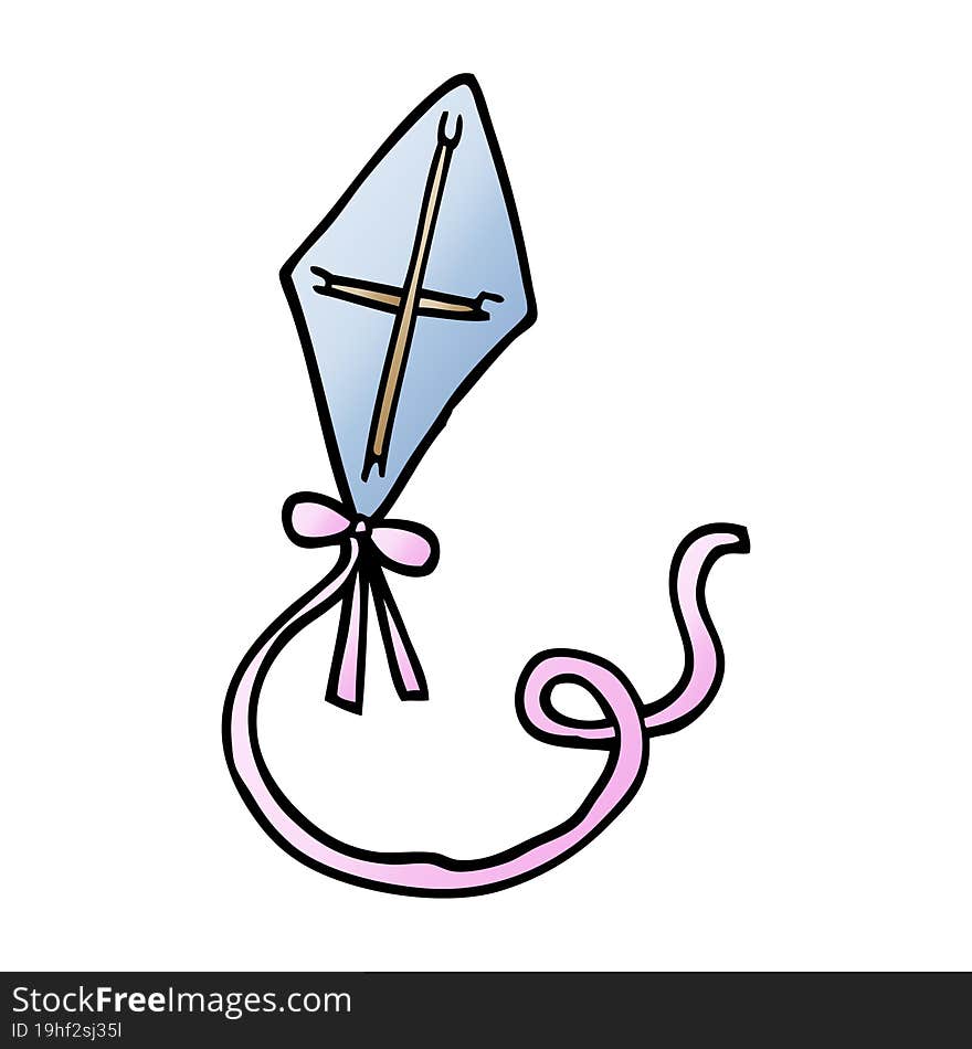 vector gradient illustration cartoon kite