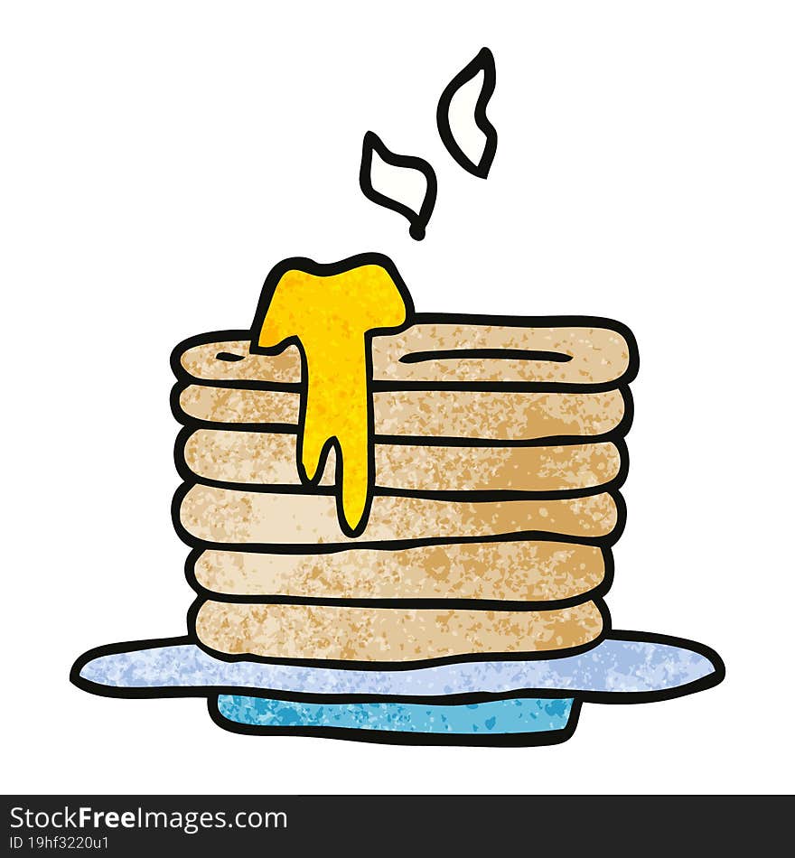 Cartoon Doodle Stack Of Pancakes