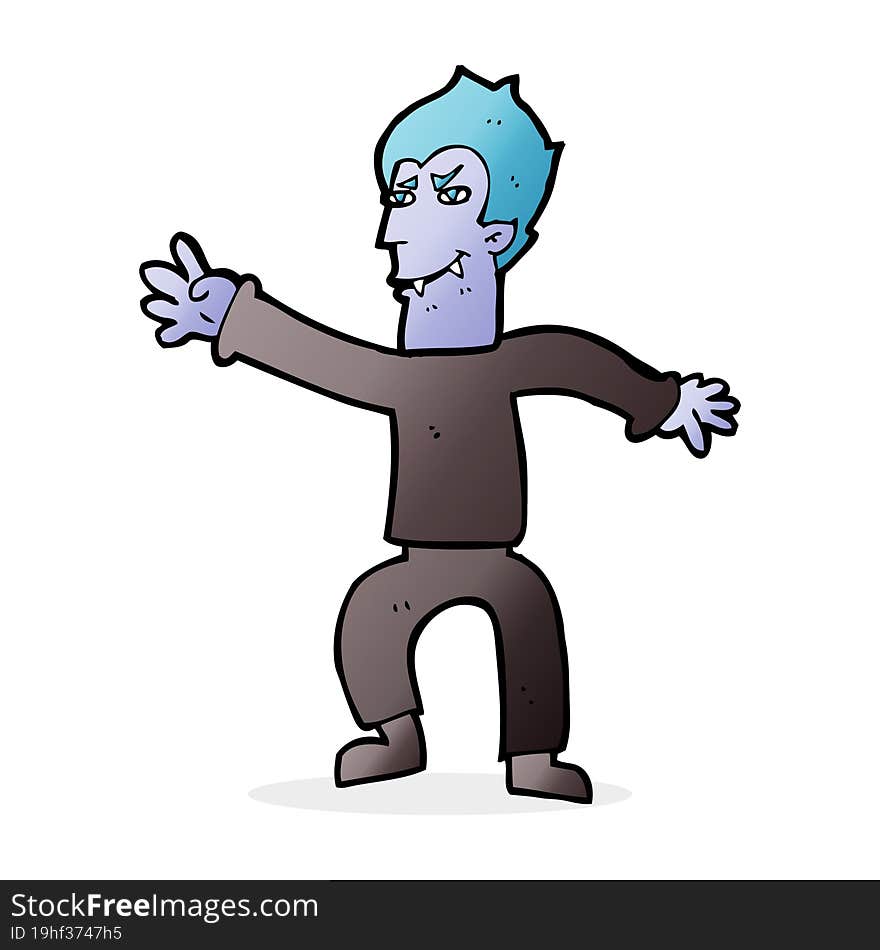 Cartoon Vampire Man