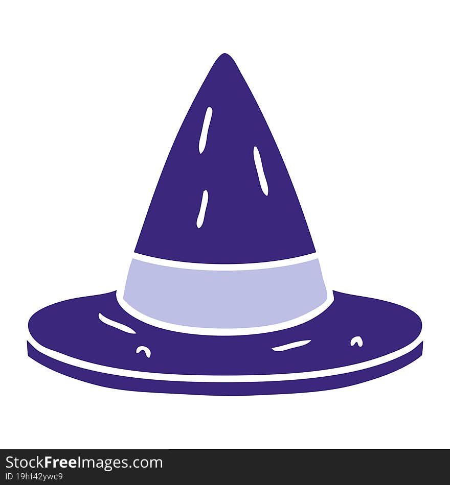 cartoon doodle of a witches hat