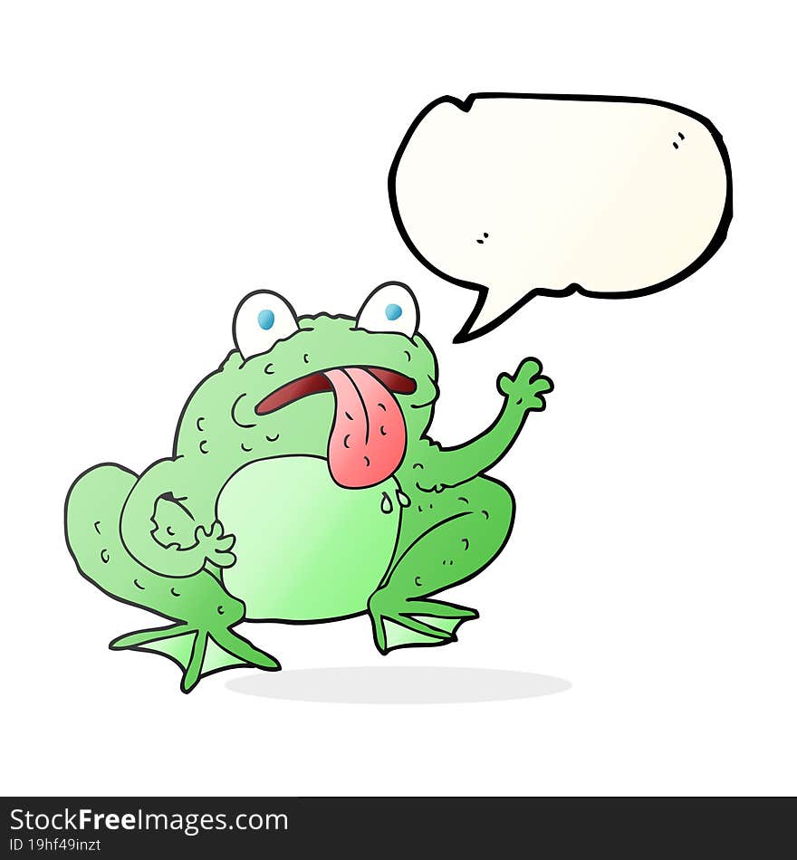 speech bubble cartoon frog