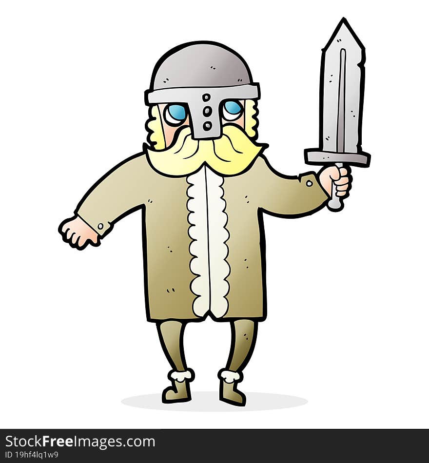 cartoon saxon warrior