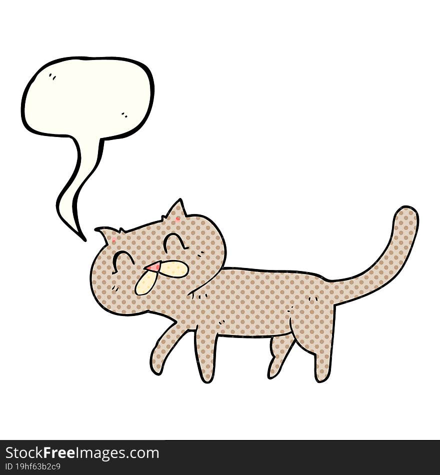 comic book speech bubble cartoon cat