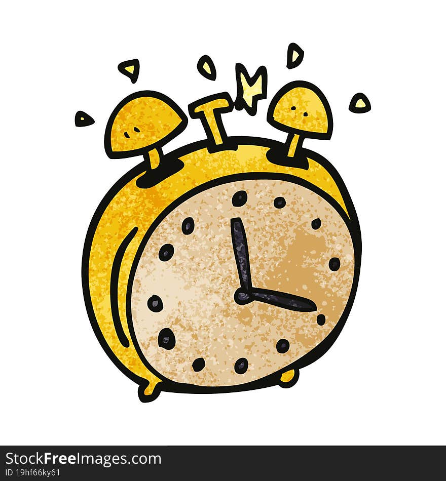 cartoon doodle alram clock