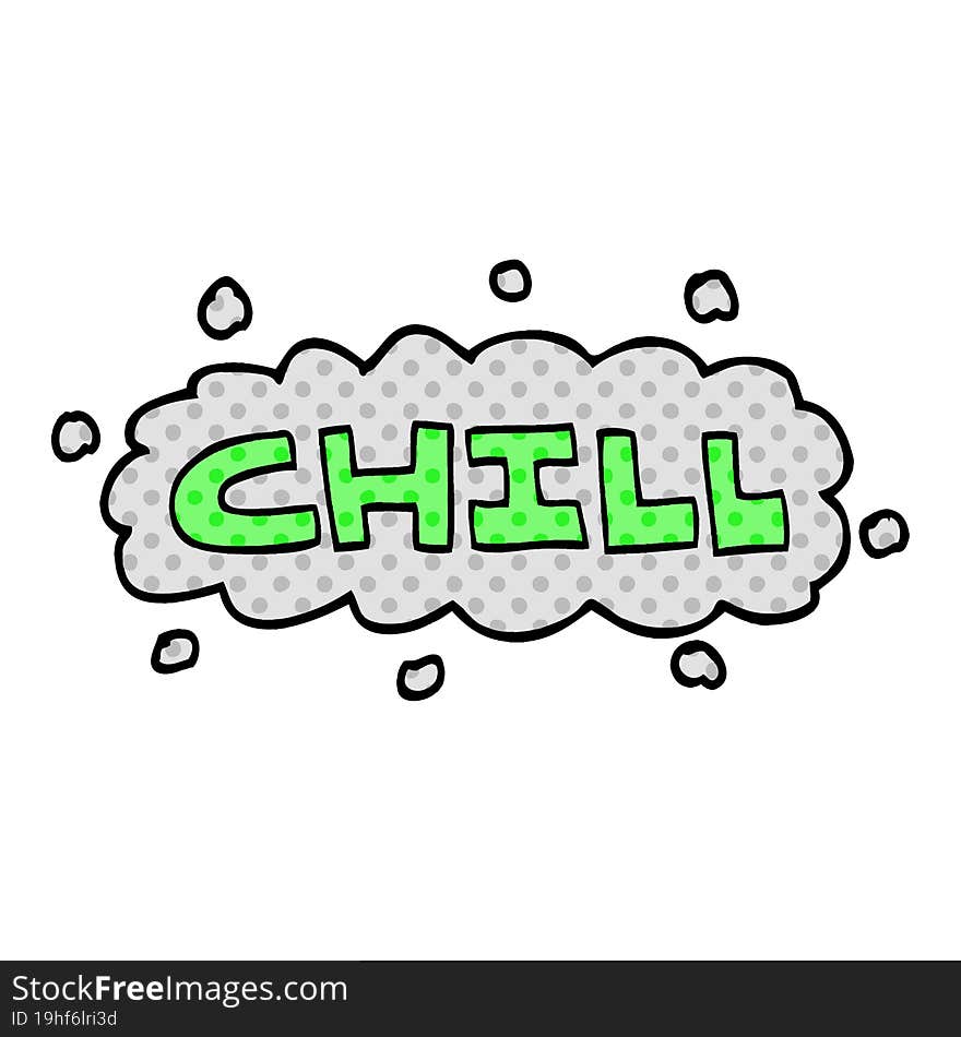 cartoon doodle chill sign