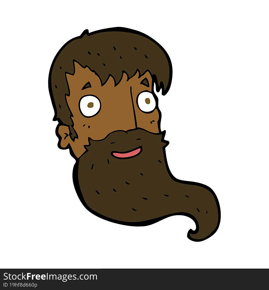 cartoon bearded man