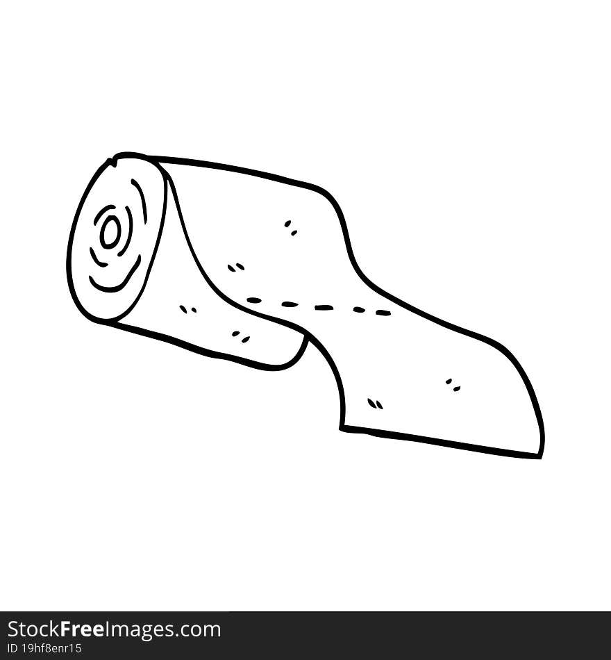 line drawing cartoon toilet roll