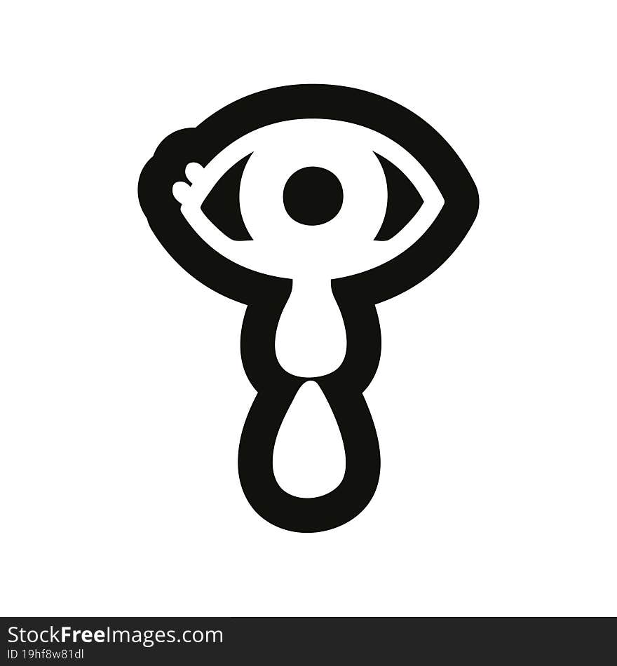 crying eye icon