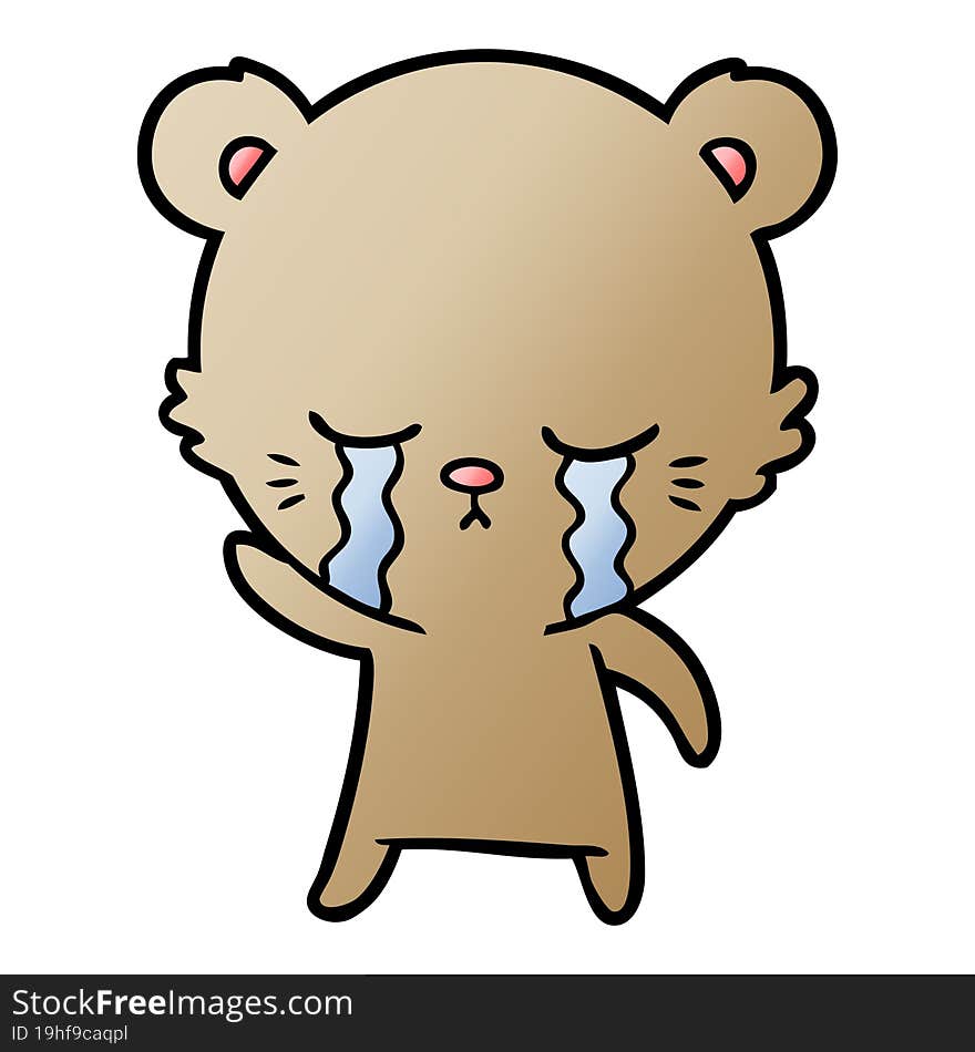 crying cartoon bear. crying cartoon bear