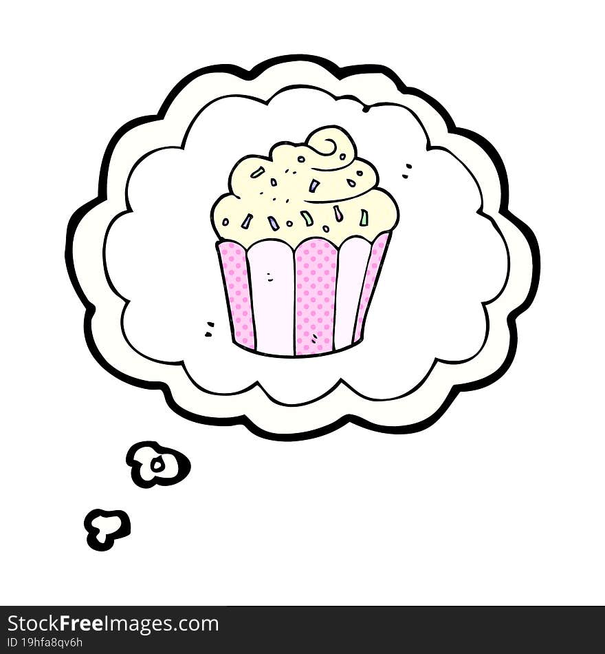 Thought Bubble Cartoon Cupcake