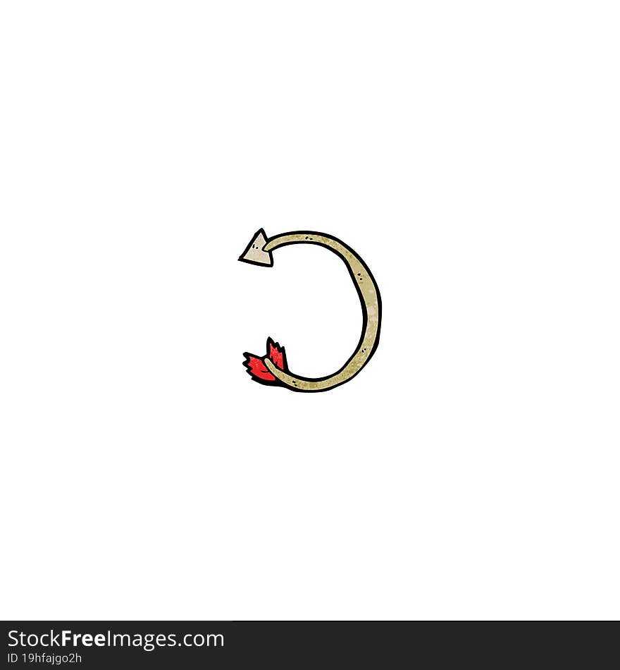 Cartoon Curling Arrow