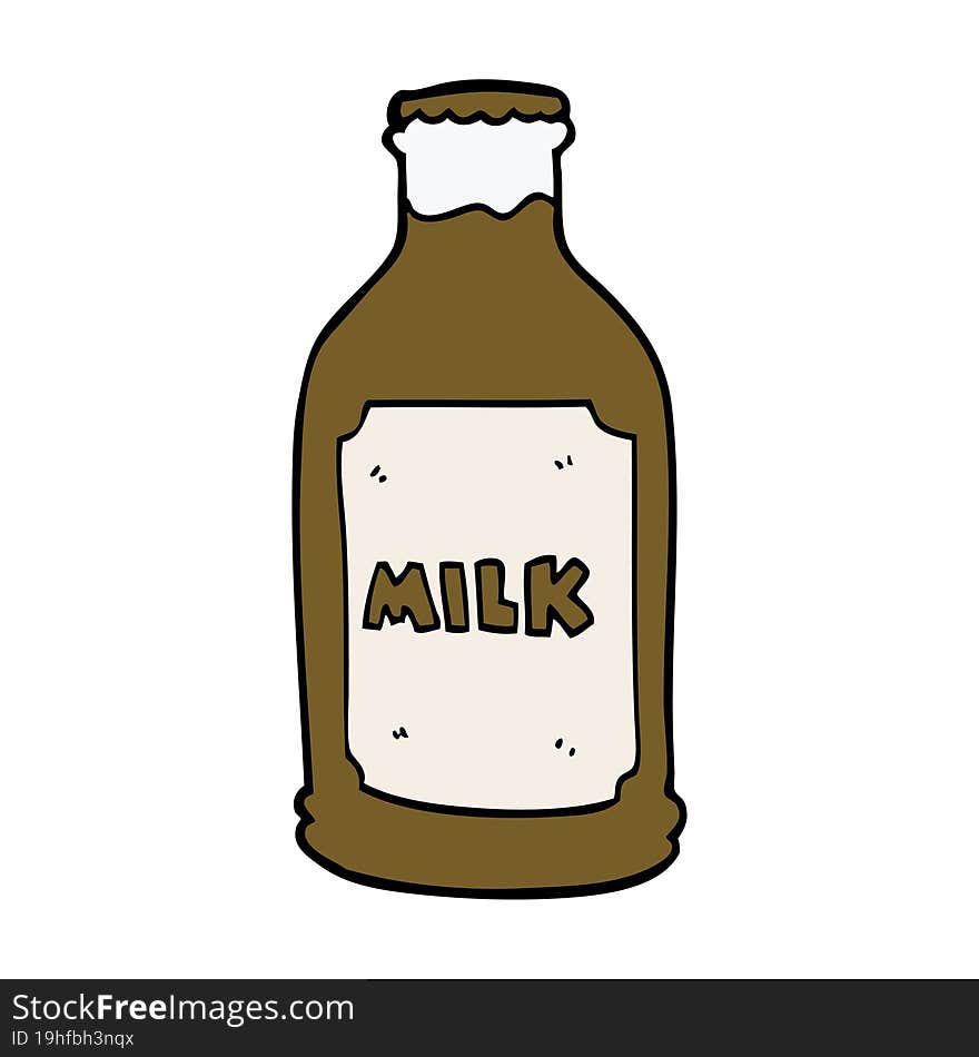 Cartoon Doodle Chocolate Milk