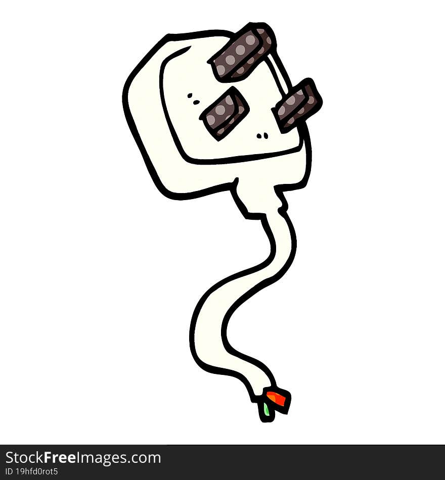 Cartoon Doodle British Plug