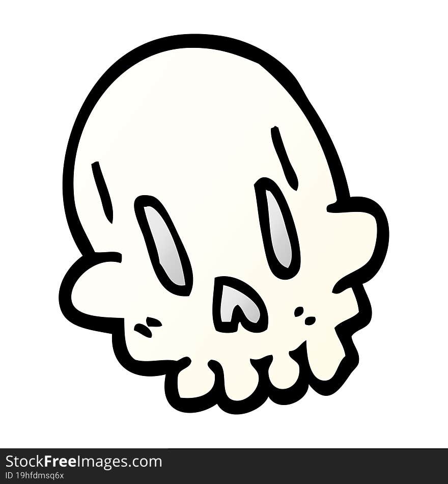 Cartoon Doodle Funny Skull