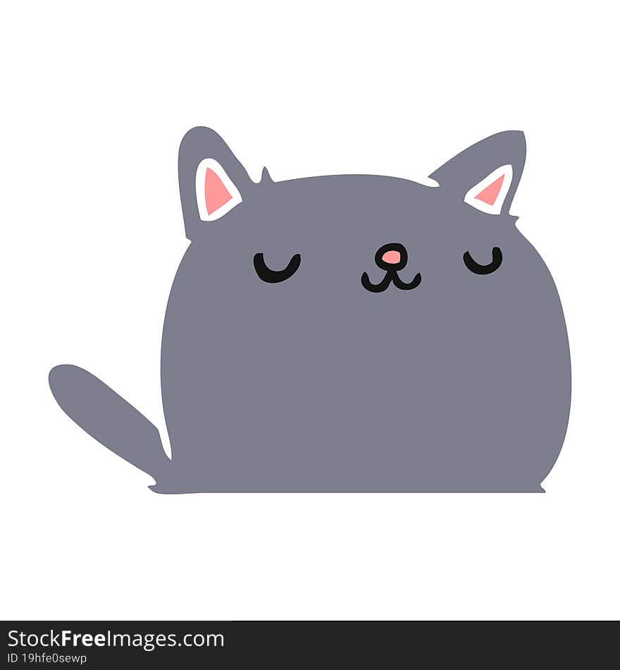 Cartoon Of Cute Kawaii Cat