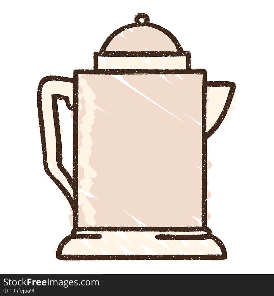 Coffee Kettle Chalk Drawing