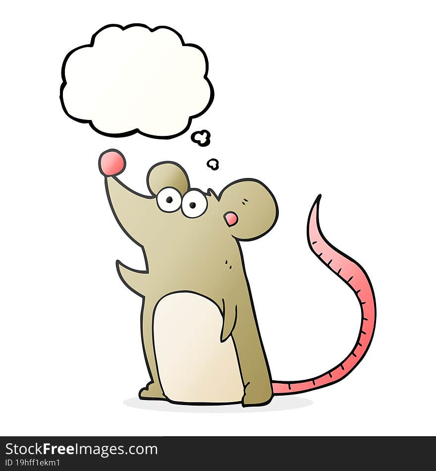 thought bubble cartoon mouse