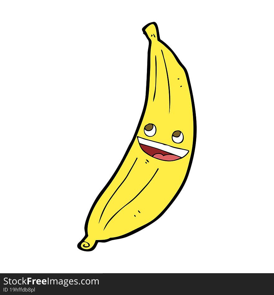 cartoon happy banana