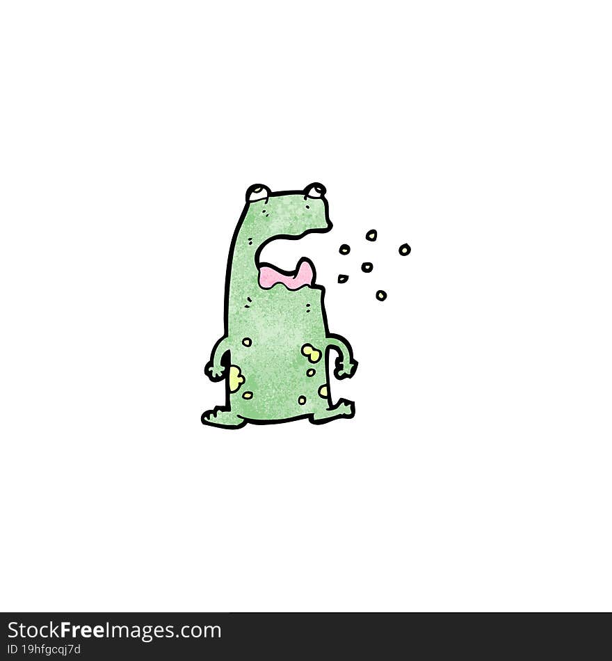 Cartoon Burping Frog