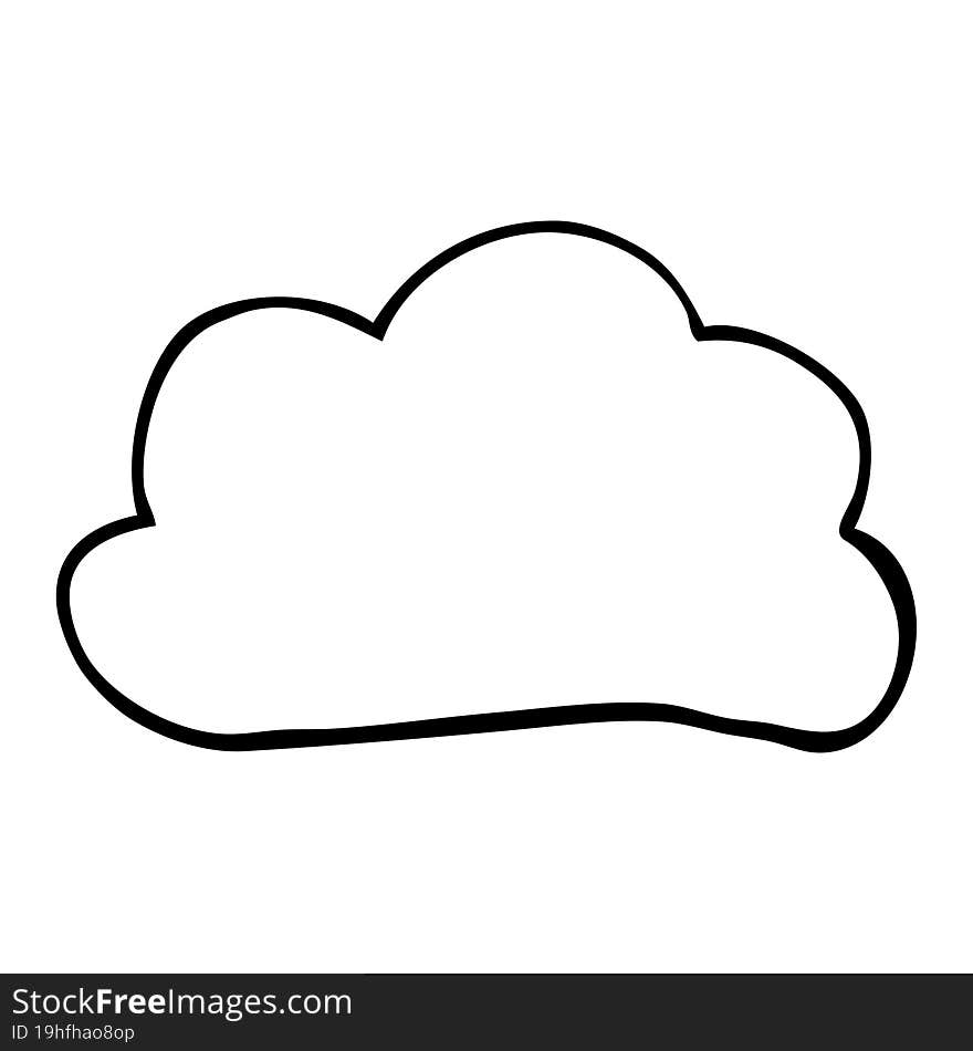 line drawing cartoon weather cloud