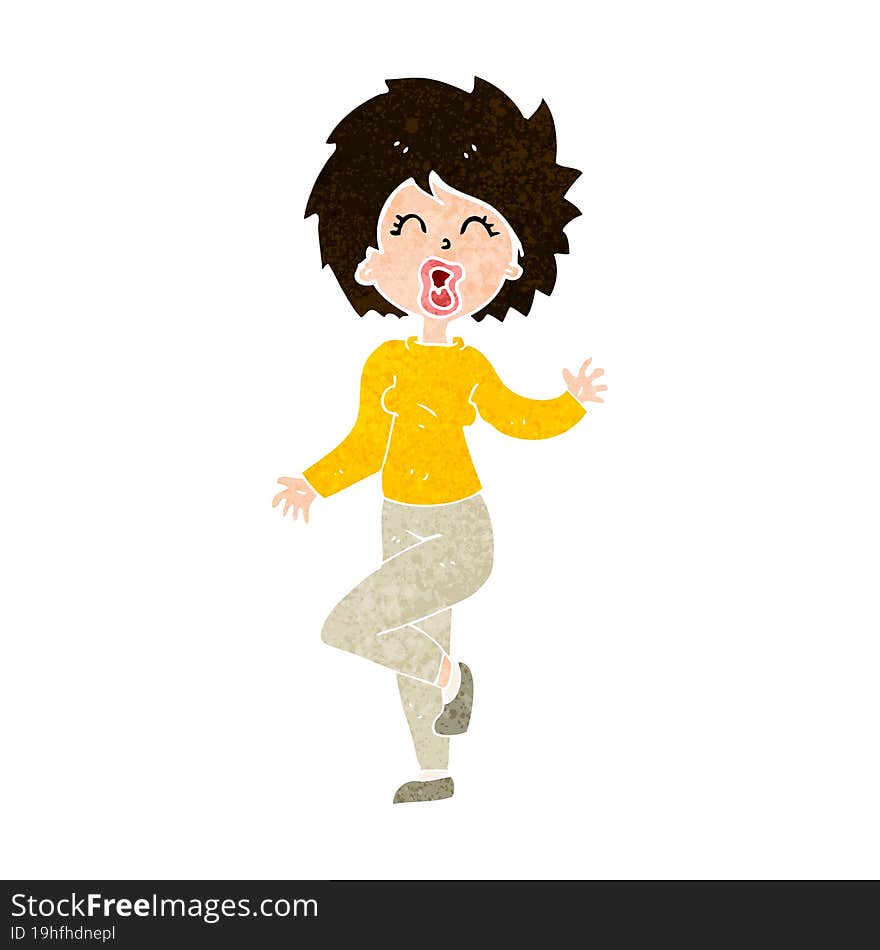 Cartoon Woman Dancing