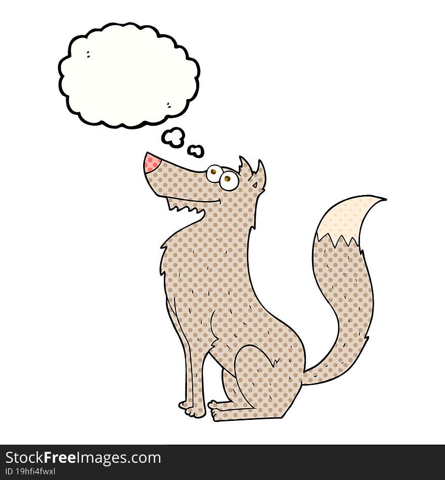 thought bubble cartoon wolf