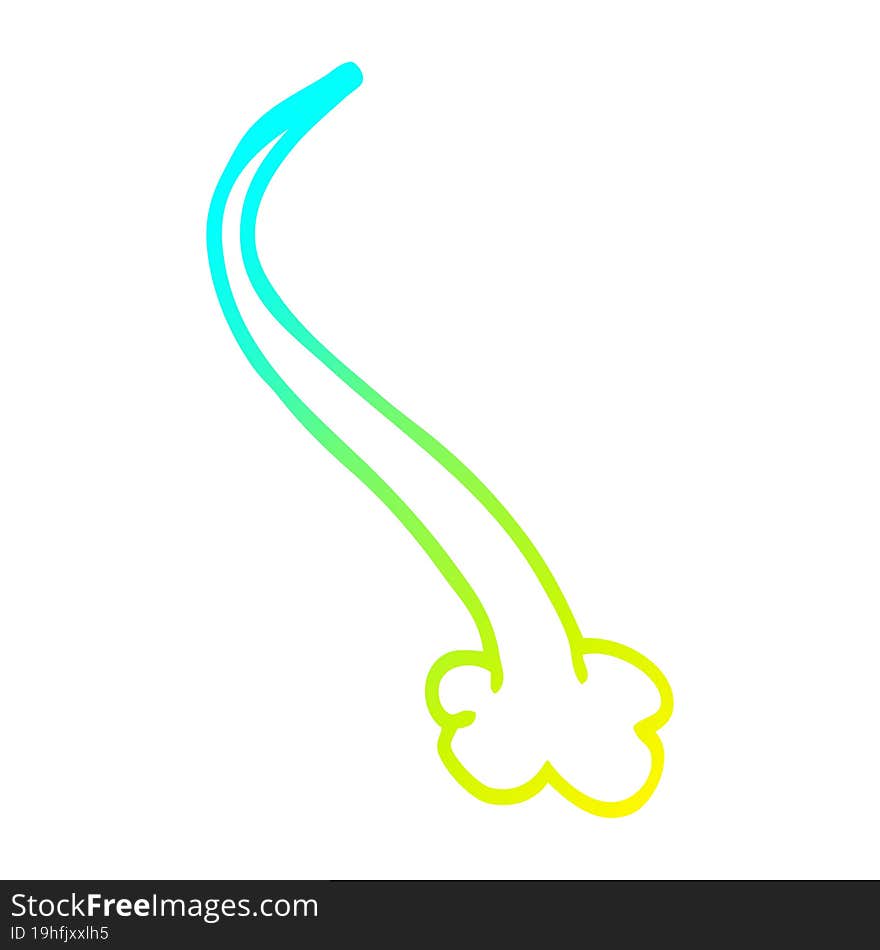 cold gradient line drawing cartoon expression bubble