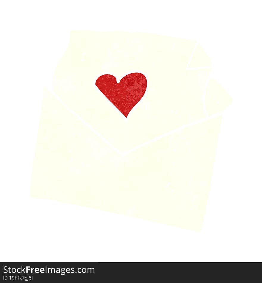 retro cartoon love letter