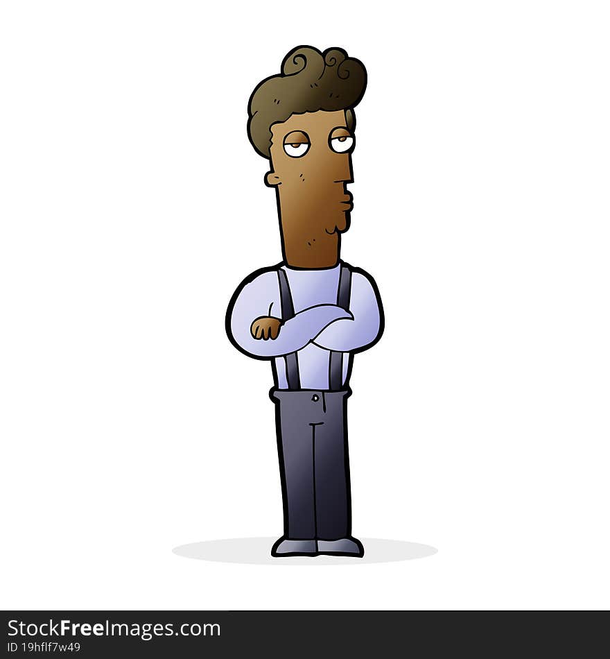 cartoon unimpressed man